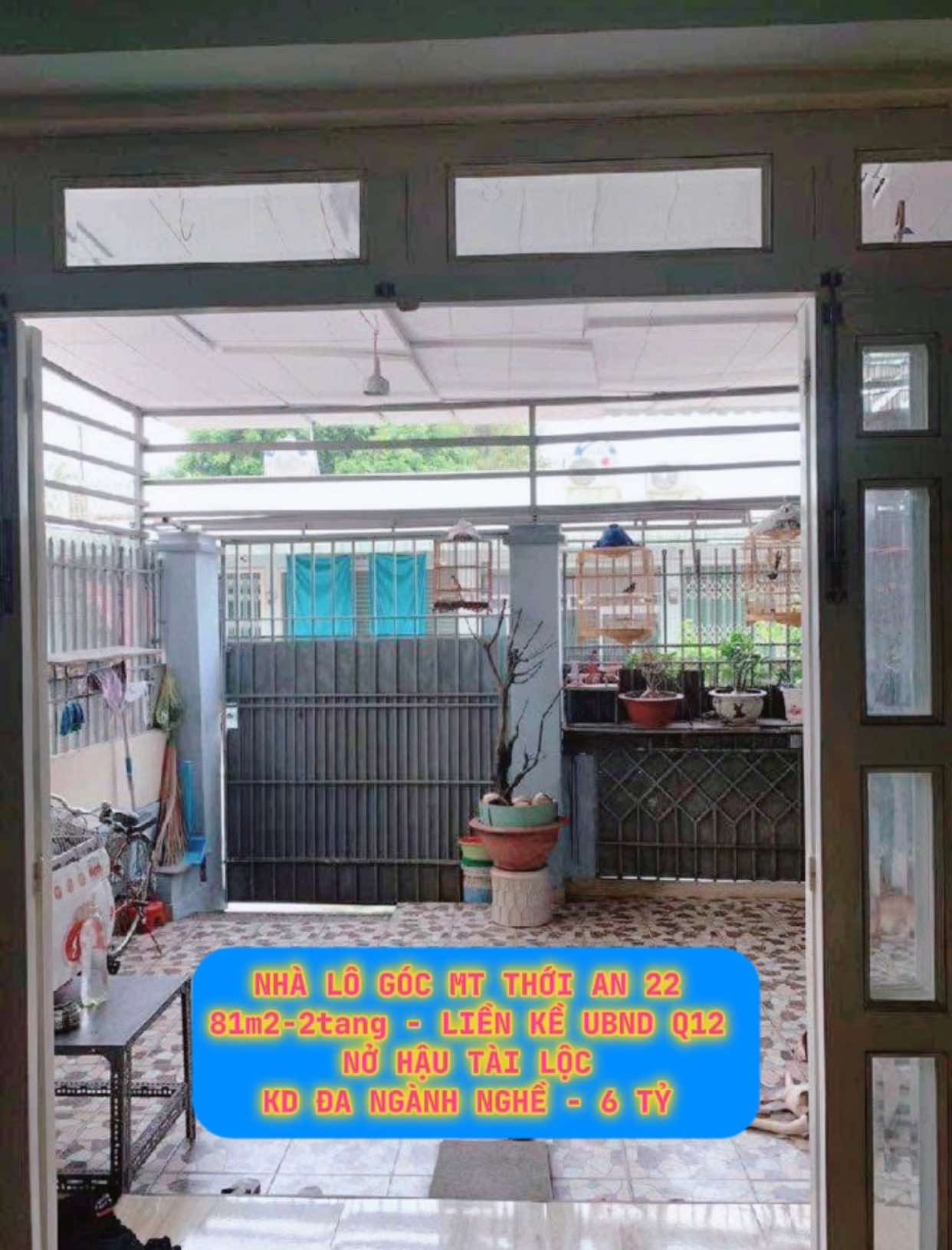 Nhà lô góc mt Thới An 22 , 81m2-2tang , liền kề UBND Quận 12 , nợ hậu tài lộc - 6 tỷ 0932030061 - Ảnh 3