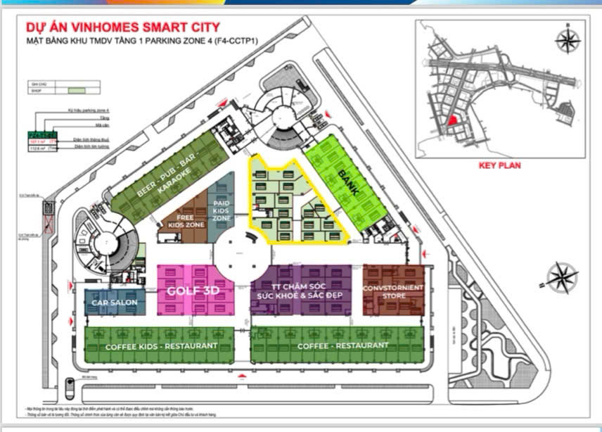 CHÍNH CHỦ CẦN BÁN MẶT BẰNG KINH DOANH Khu Trung Tâm Thương Mại Parking Zone 4 Vinhomes Smart City - Ảnh 3