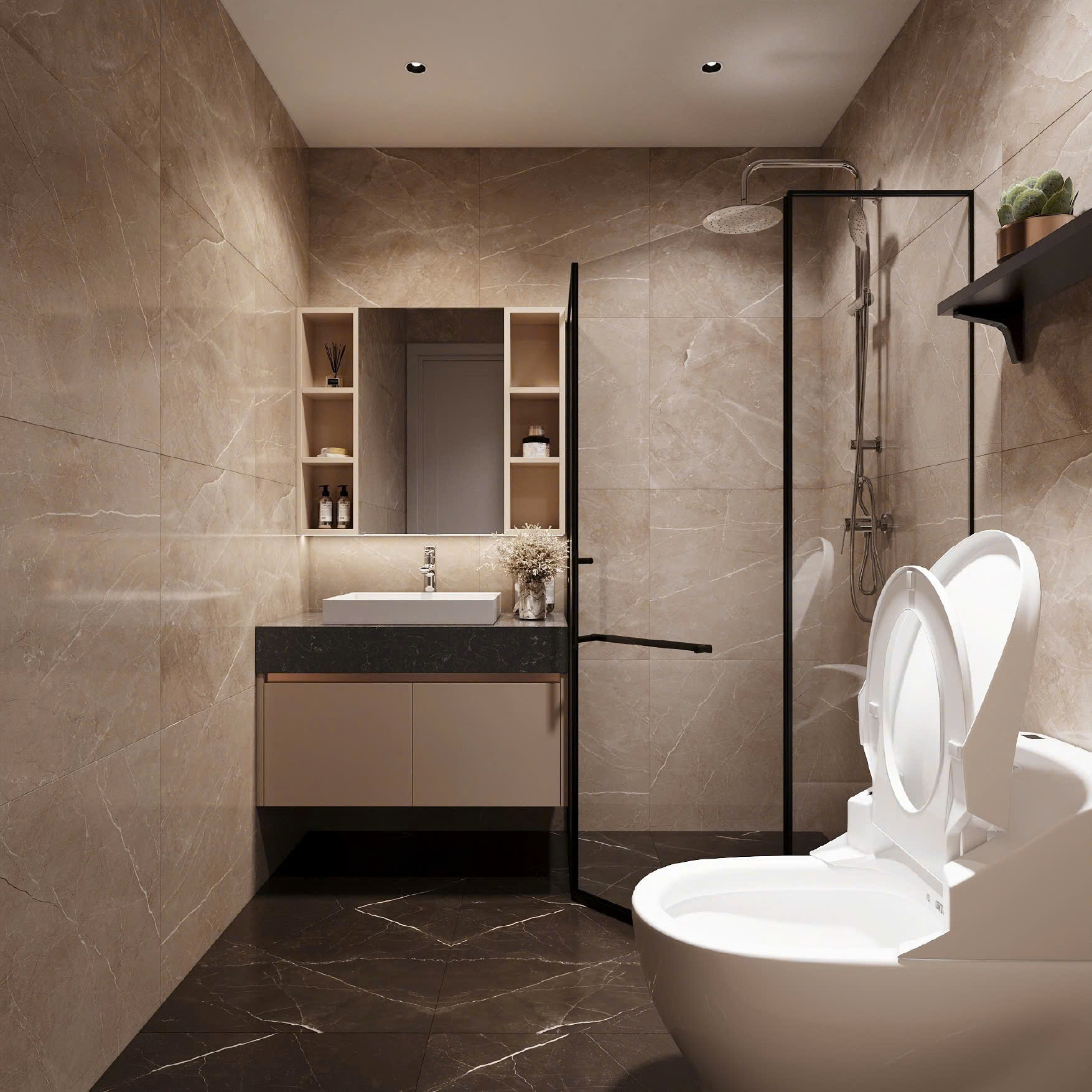 Căn hộ 82m², thiết kế 2 phòng ngủ + thêm không gian phụ lý tưởng làm phòng làm việc hoặc phòng cho - Ảnh 2