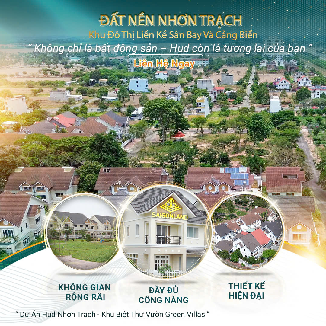CẦN BÁN NHANH VÀI NỀN NHÀ VƯỜN THUỘC DỰ ÁN HUD NHƠN TRẠCH GIÁ THOÁT ĐỈNH - Ảnh 1