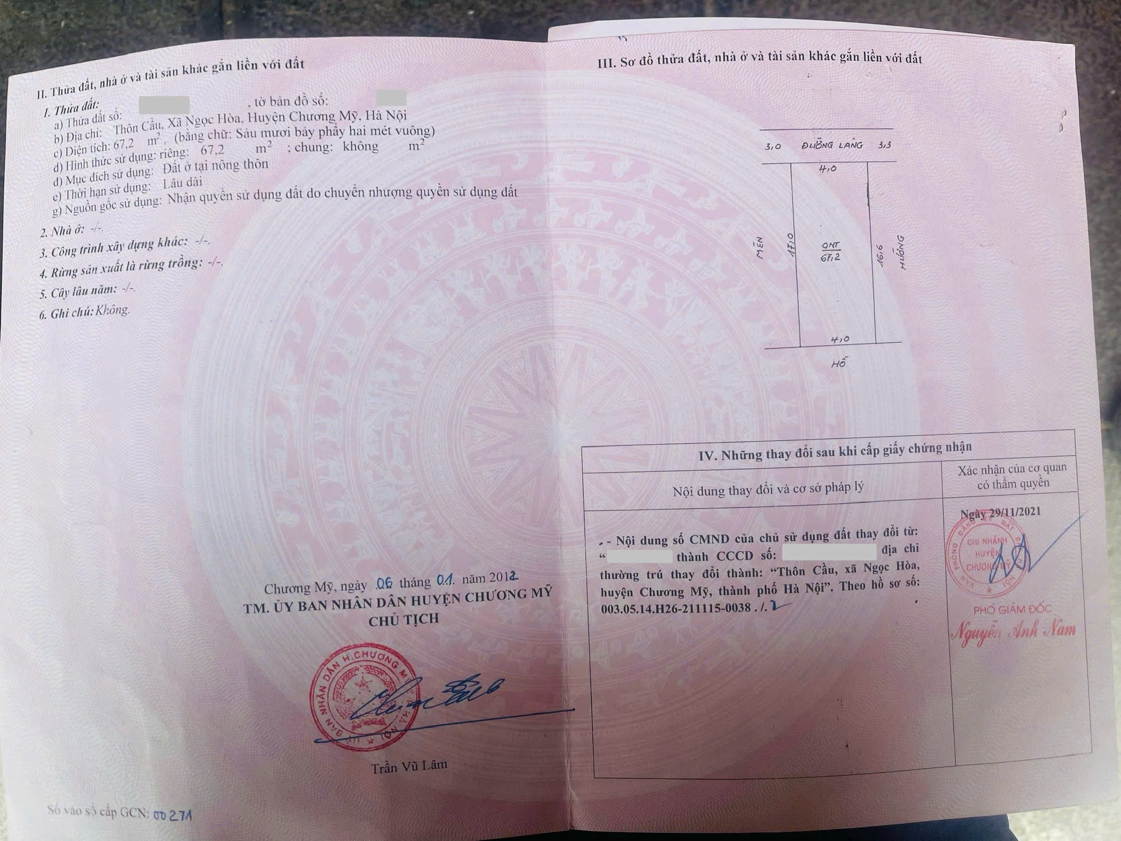 Chủ cần tiên cần thanh khoản nhanh lô đất 67m ngọc hòa chương mỹ hà nội - Ảnh chính
