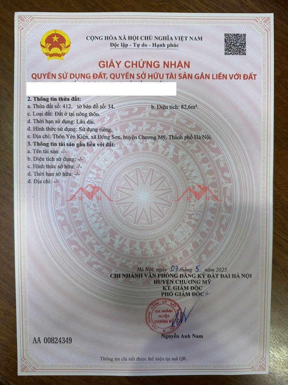 CHÍNH CHỦ BÁN LÔ ĐẤT 82,6M TẠI ĐÔNG SƠN-CHƯƠNG MỸ-HÀ NỘI - Ảnh 2