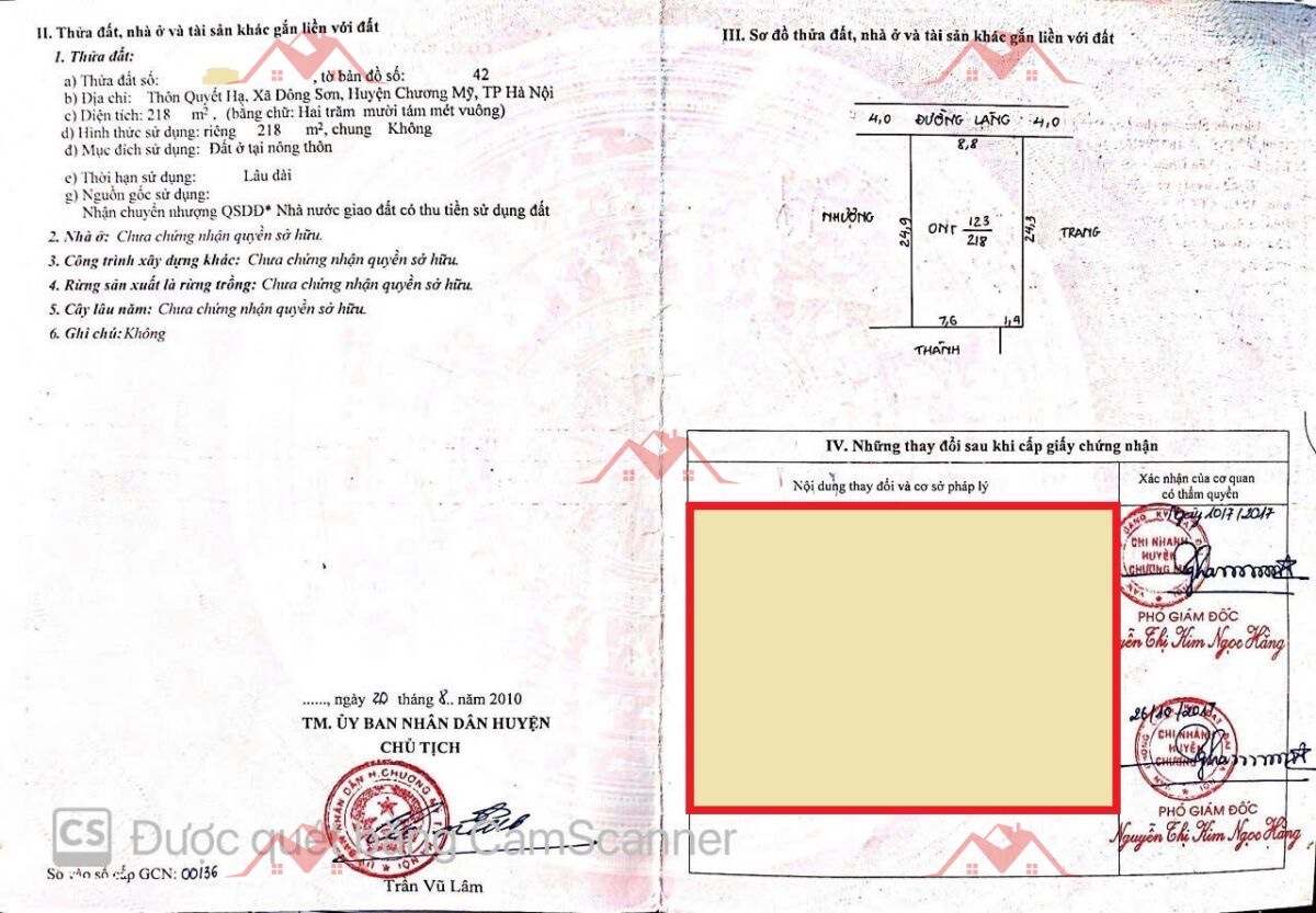 CHÍNH CHỦ BÁN LÔ ĐẤT 218M TẠI ĐÔNG SƠN-CHƯƠNG MỸ-HÀ NỘI - Ảnh 4