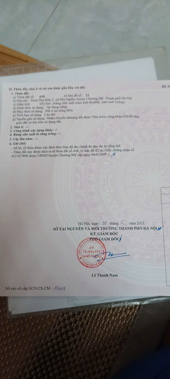 CC cần bán lô đất 103m lô góc tại phú nghĩa chương mỹ hà nội - Ảnh 3