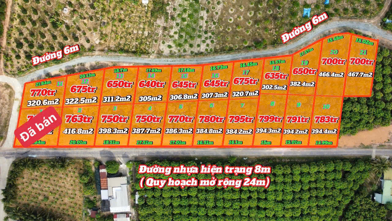 Mở bán 21 lô đất vườn suối tiên <br> Giá chỉ 635tr đến 795tr<br> DT 320m2 đến 467m2Ngang 15m đến 20m - Ảnh chính
