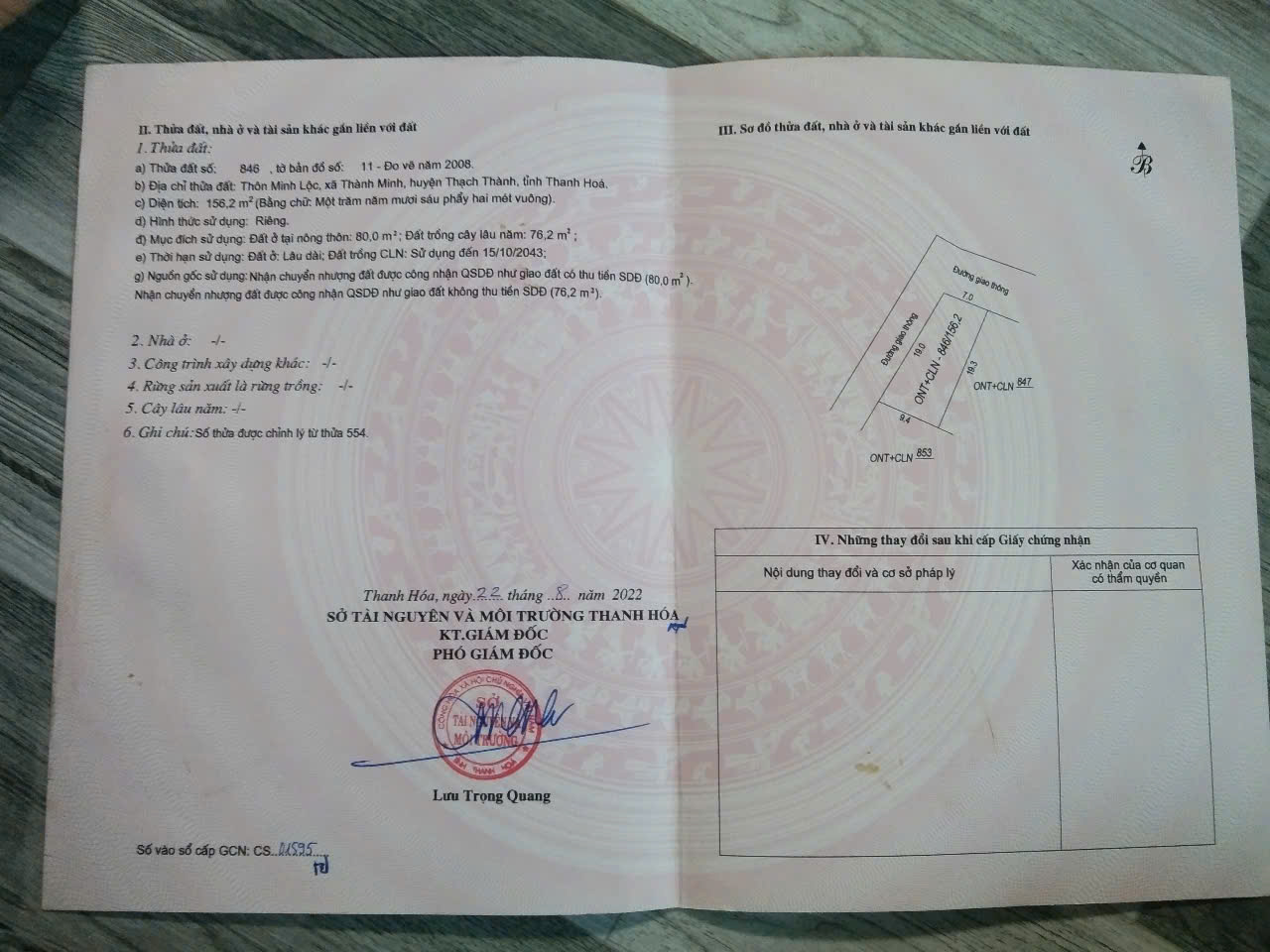 GIÁ TỐT - CHÍNH CHỦ BÁN LÔ ĐẤT TẠI THÔN MINH LỘC, XÃ THÀNH MINH, HUYỆN THẠCH THÀNH, TỈNH THANH HÓA - Ảnh chính