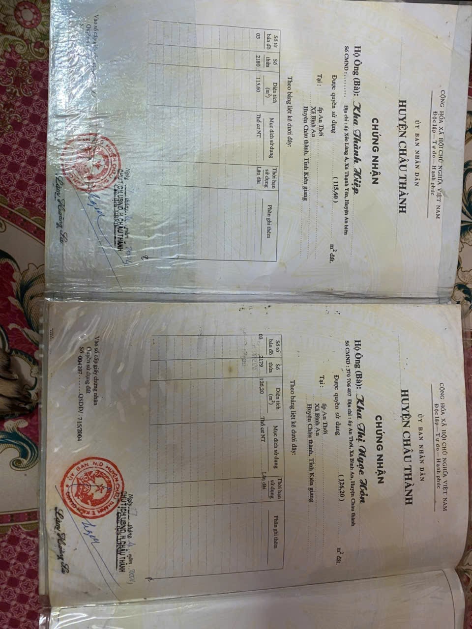 TÔI CHÍNH CHỦ BÁN 2 LÔ ĐẤT LIỀN KỀ TẠI Bình An - Châu Thành - Kiên Giang - Ảnh chính