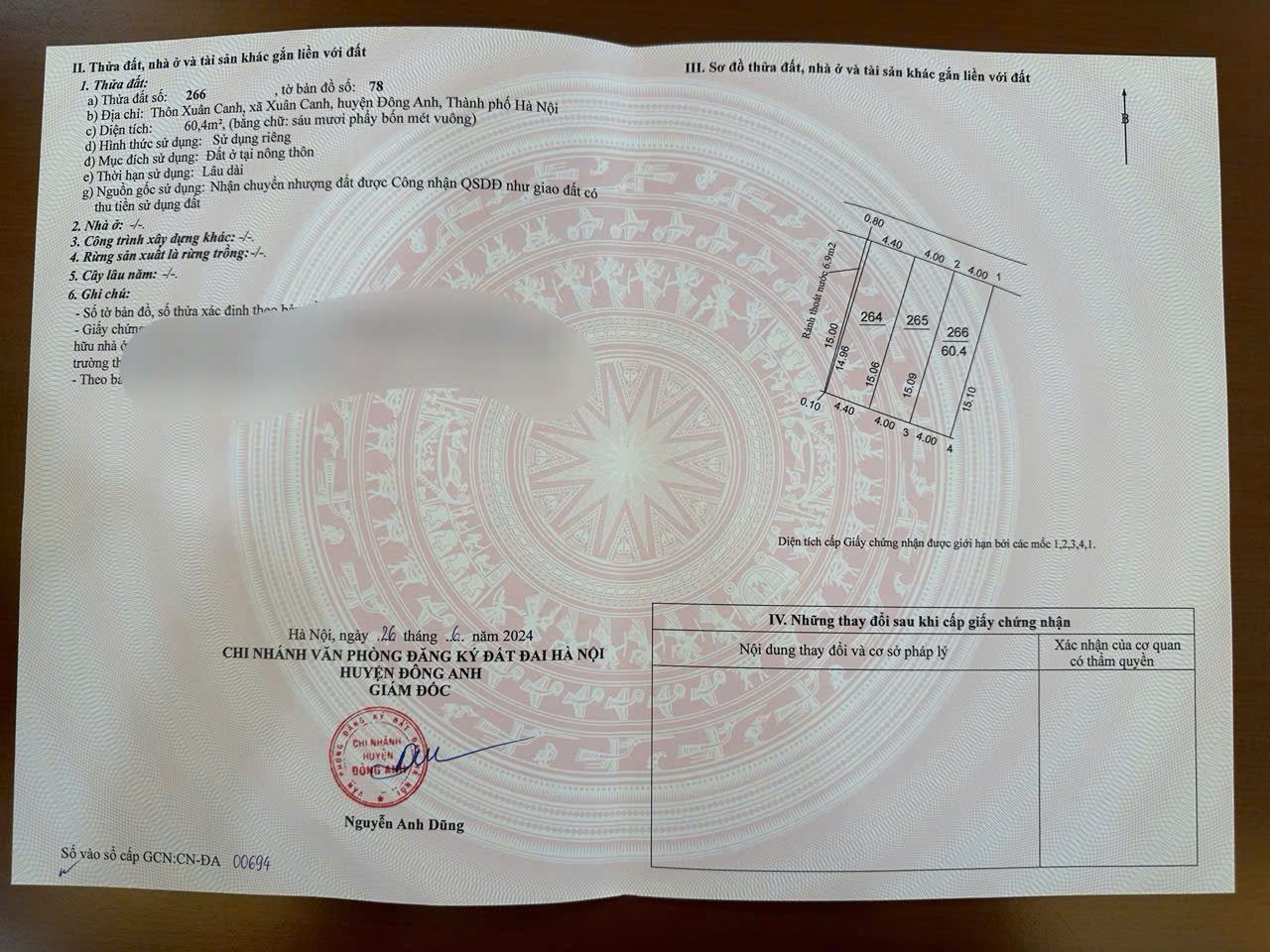 BÁN ĐẤT ĐẸP - VỊ TRÍ ĐẸP TẠI THÔN XUÂN CANH- XÃ XUÂN CANH - ĐÔNG ANH - Ảnh 4