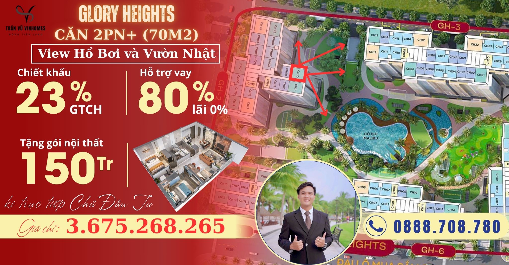 SIÊU PHẨM!!! CĂN 2PN+ GH VIEW TRỰC DIỆN HỒ BƠI VÀ VƯỜN NHẬT CỰC ĐẸP, KÍ TRỰC TIẾP CĐT, GIÁ 3TY675 - Ảnh chính