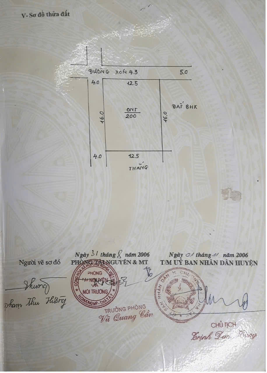Cc cần bán lô đất 200m lô góc tại thủy xuân tiên chương mỹ hà nội - Ảnh chính