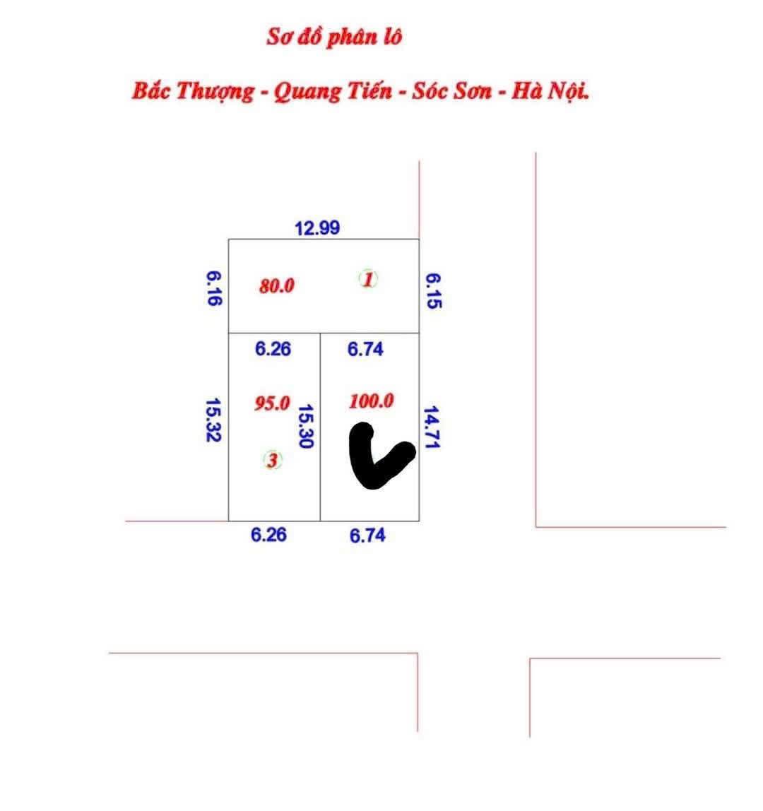 Đất lô góc, ô tô, thông, 100m2, mt6.5m. Bắc Thượng Sóc Sơn. Giá đầu tư. - Ảnh 4