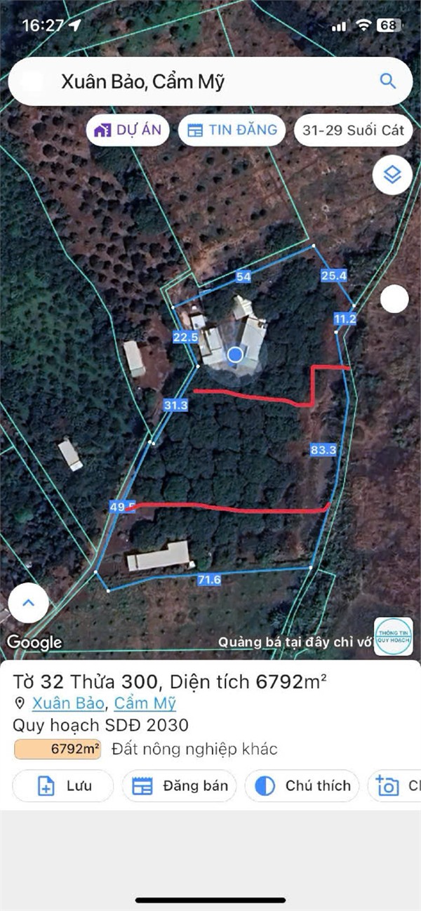 ĐẤT CHÍNH CHỦ - GIÁ TỐT - Xã Xuân Bảo, Huyện Cẩm Mỹ, Tỉnh Đồng Nai - Ảnh 2
