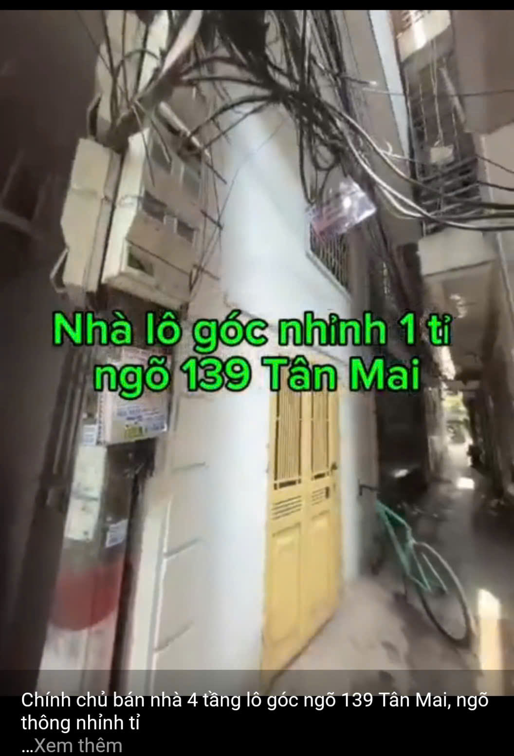 Chính chủ bán nhà 4 tầng lô góc ngõ 139 Tân Mai, ngõ thông nhỉnh tỉ - Ảnh 1