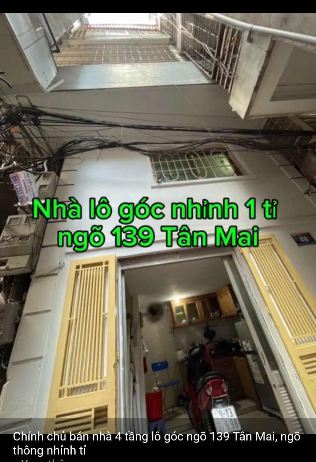 Chính chủ bán nhà 4 tầng lô góc ngõ 139 Tân Mai, ngõ thông nhỉnh tỉ - Ảnh 2