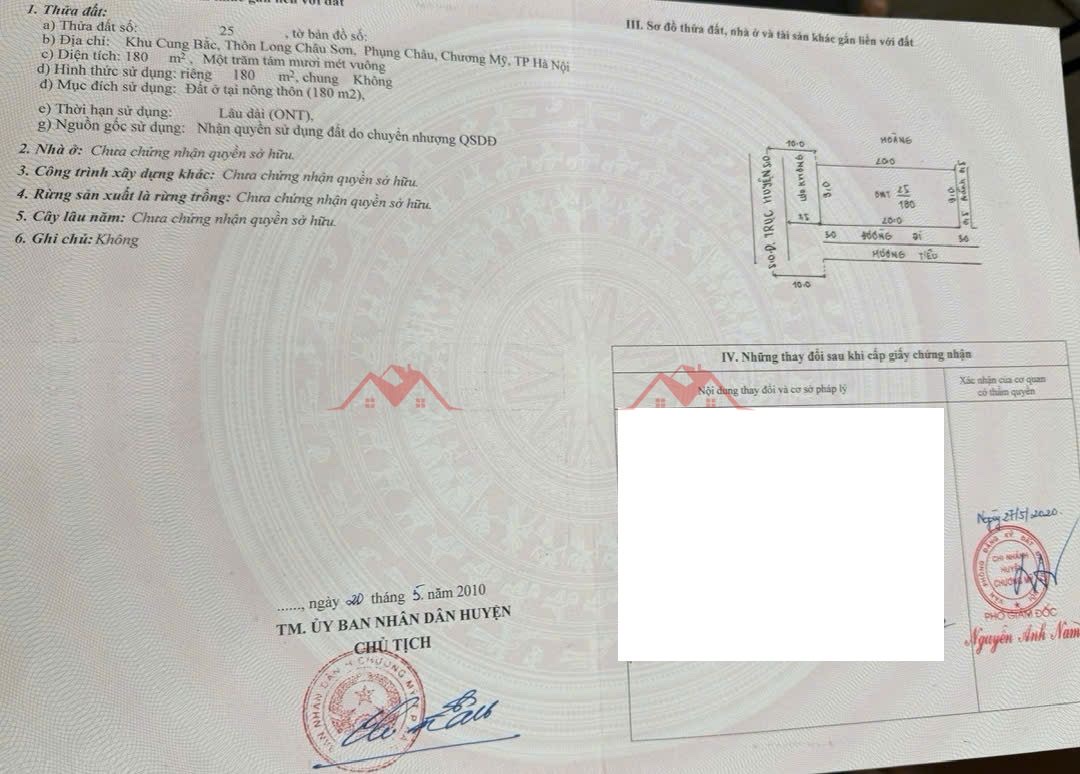 CHÍNH CHỦ BÁN LÔ ĐẤT 180M TẠI PHỤNG CHÂU-CHƯƠNG MỸ-HÀ NỘI - Ảnh 4