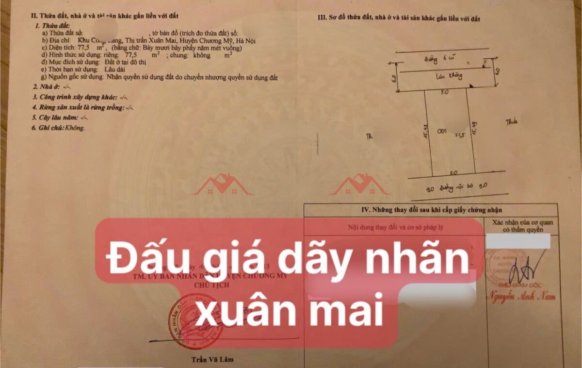 CHÍNH CHỦ BÁN LÔ ĐẤT 77,5M TẠI ĐÂÚ GIÁ-TT XUÂN MAI-CHƯƠNG MỸ-HÀ  NỘI - Ảnh 4