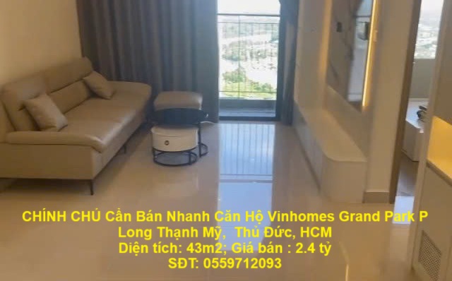 CHÍNH CHỦ Cần Bán Nhanh Căn Hộ Vinhomes Grand Park - Khu Rainbow Siêu Đẹp - Gía Tốt P. Long Thạnh Mỹ - Ảnh chính