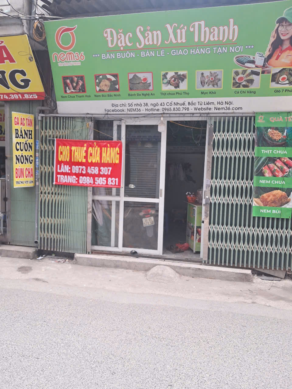 Cho thuê mặt bằng tại Bắc Từ Liêm. Số: 38 ngõ 43 Cổ Nhuế. - Ảnh 1