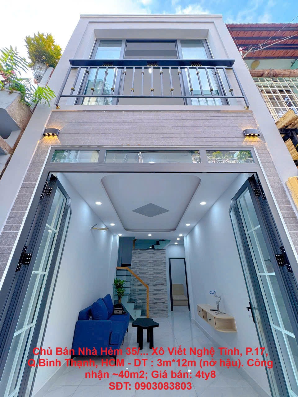 Chủ Bán Nhà Hẻm 35/... Xô Viết Nghệ Tĩnh, P.17, Q.Bình Thạnh, HCM .Nhà mới ở ngay có sân vườn, giáp - Ảnh chính