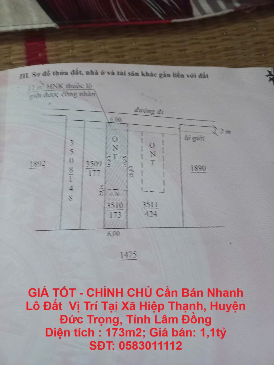 GIÁ TỐT - CHÍNH CHỦ Cần Bán Nhanh Lô Đất  Vị Trí Tại Huyện Đức Trọng, Tỉnh Lâm Đồng - Ảnh chính
