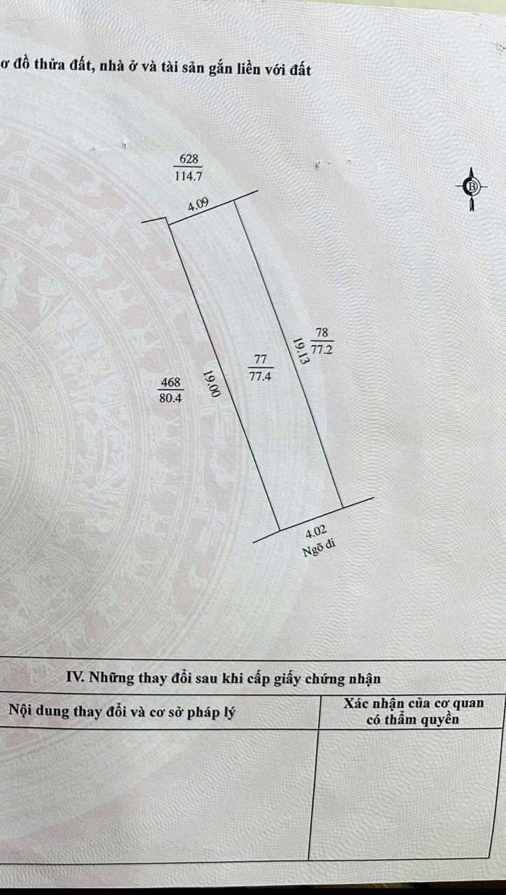 Bán đất ngõ 193 phố Bình Lộc, phường Tân Bình, TP HD, 77.4m2, mặt tiền 4m, ngõ thông oto - Ảnh 3