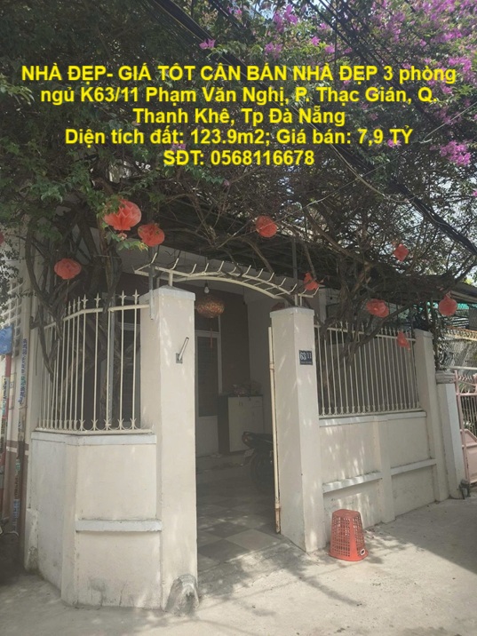 NHÀ ĐẸP- GIÁ TỐT CẦN BÁN NHÀ ĐẸP 3 phòng ngủ - Ngay TRUNG TÂM THANH KHÊ, TP ĐÀ NẴNG - Ảnh chính