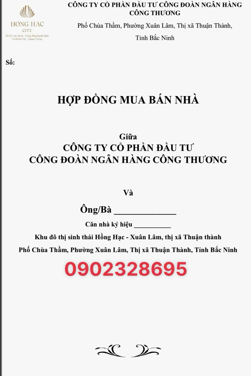 PHÁP LÝ DỰ ÁN HỒNG HẠC CITY PHÚ MỸ HƯNG BẮC NINH - Ảnh 1