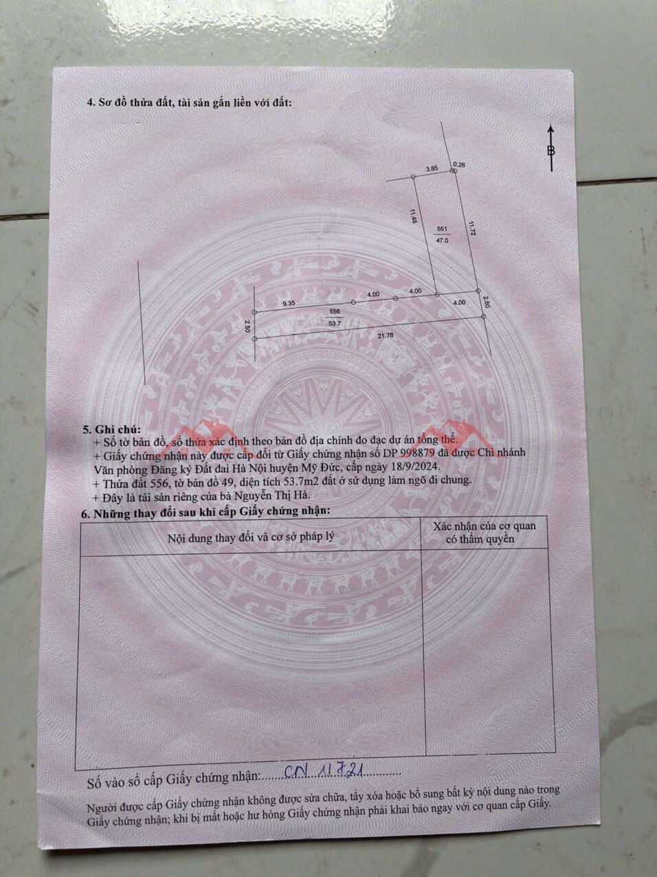 CHÍNH CHỦ BÁN LÔ ĐẤT 47M TẠI HỢP TIẾN-MỸ ĐỨC-HÀ NỘI - Ảnh 2