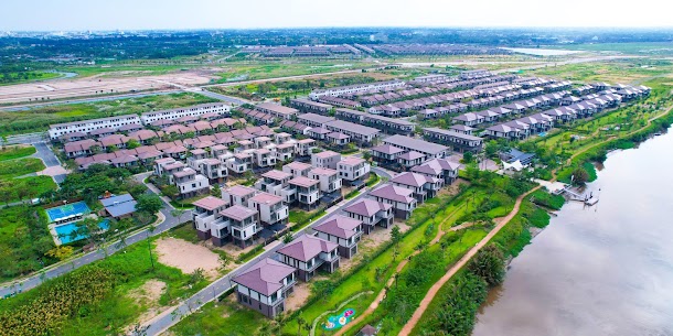 17 tỷ Sở Hữu 324m Biệt Thự View Sông Xây 1 trệt 1 lầu, Sổ Đỏ Lâu Dài Water Point Long An - Ảnh chính