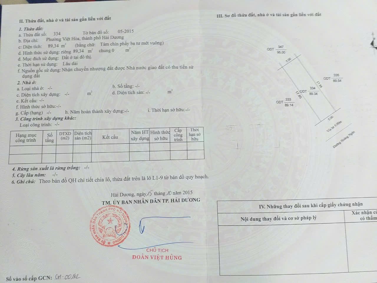 Bán đất mặt đường Hoàng Ngân, KĐT Việt Hòa, TP Hải Dương, gần 90m2, mt 5m, giáp Quốc Lộ 5 - Ảnh 3