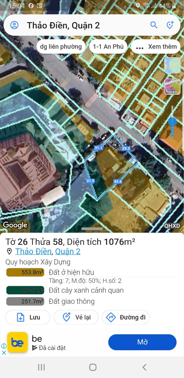 Bán lô đất hiếm có  Mặt tiền đường Thảo Điền, P. Thảo Điền Q2 , TP. Thủ Đức . - Ảnh 1