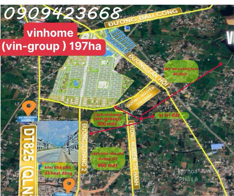 BÁN NHANH LÔ ĐẤT SIÊU TIỀM NĂNG – SÁT VINHOMES 197HA ĐỨC HÒA, LONG AN – GIÁ CHỈ 1,95 TỶ - Ảnh 3