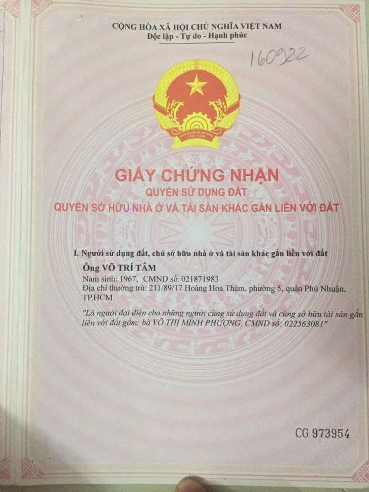 CHÍNH CHỦ BÁN CĂN NHÀ ĐƯỜNG LÝ THƯỜNG KIỆT - QUẬN GÒ VẤP - TP HỒ CHÍ MINH - Ảnh 1
