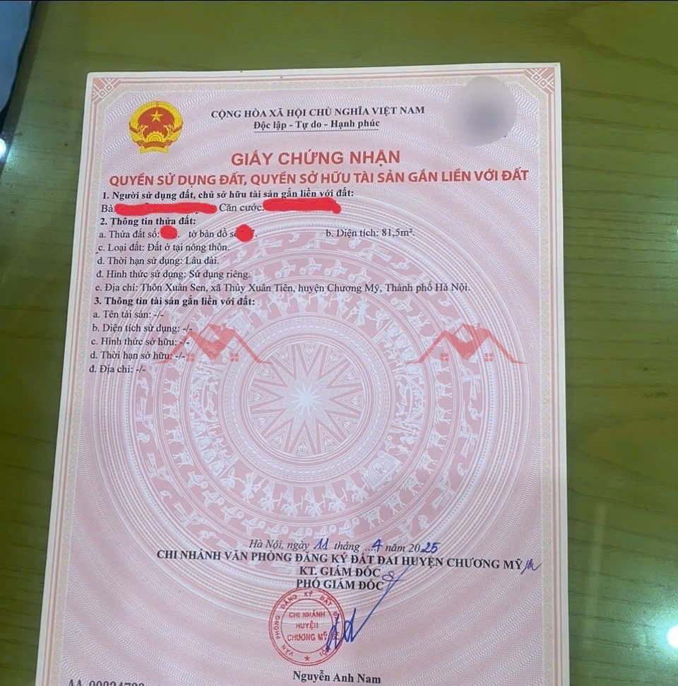 CHÍNH CHỦ BÁN LÔ ĐẤT 81,5M TẠI THỦY XUÂN TIÊN-CHƯƠNG MỸ-HÀ NỘI - Ảnh 3