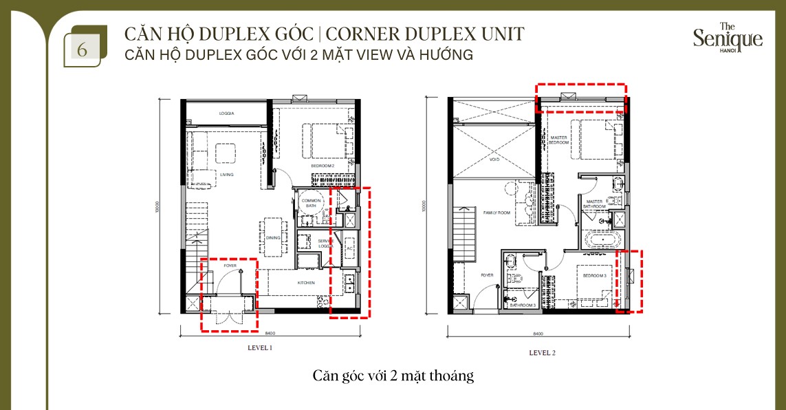 Chính chủ bán căn góc Duplex The Senique tầng đẹp view bể bơi và nhà hát Gia Lâm - Ảnh chính