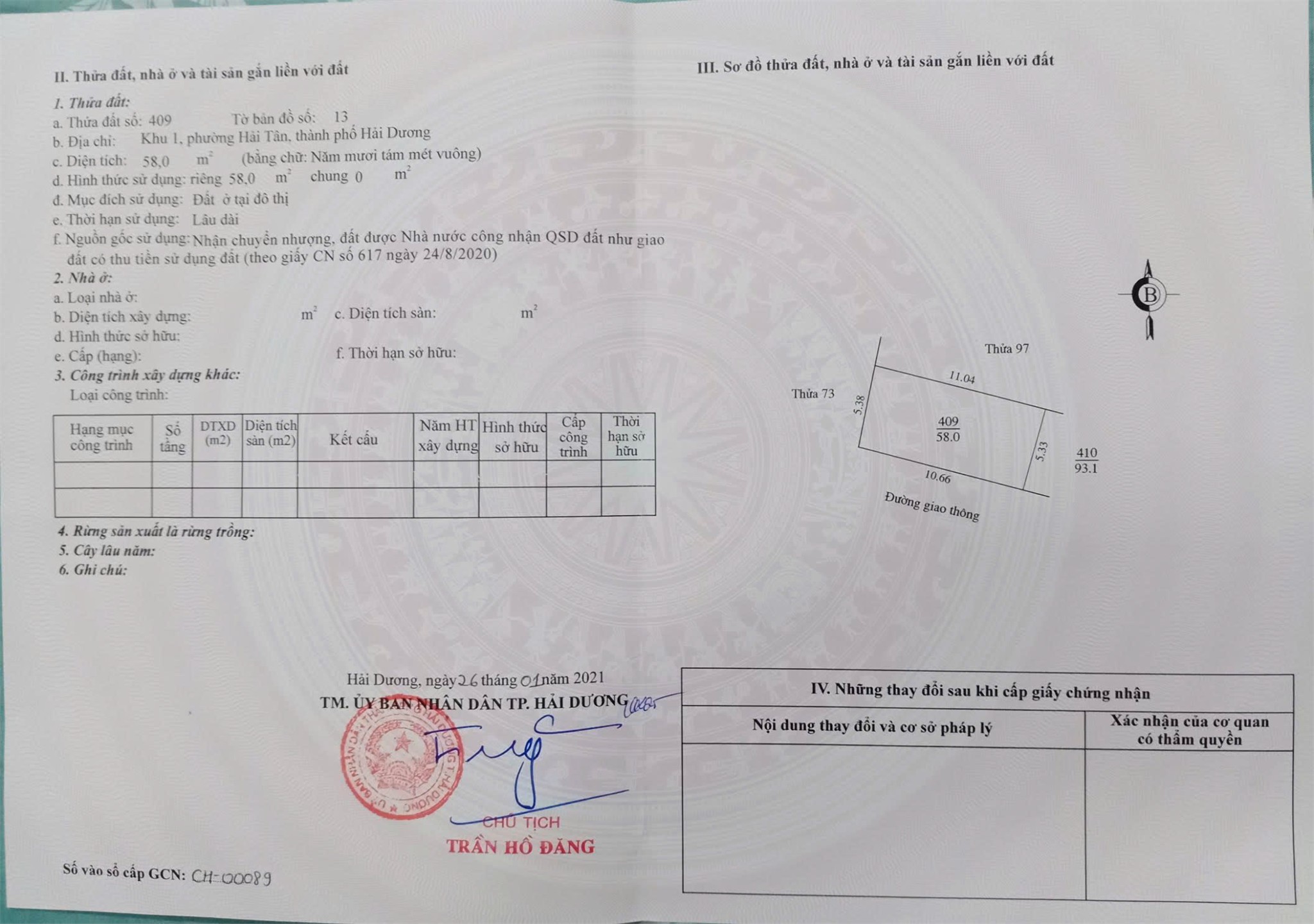 ĐẤT ĐẸP - GIÁ CỰC TỐT - CHÍNH CHỦ BÁN NHANH ĐẤT Khu 1, phường Hải Tân, thành phố Hải Dương. - Ảnh chính