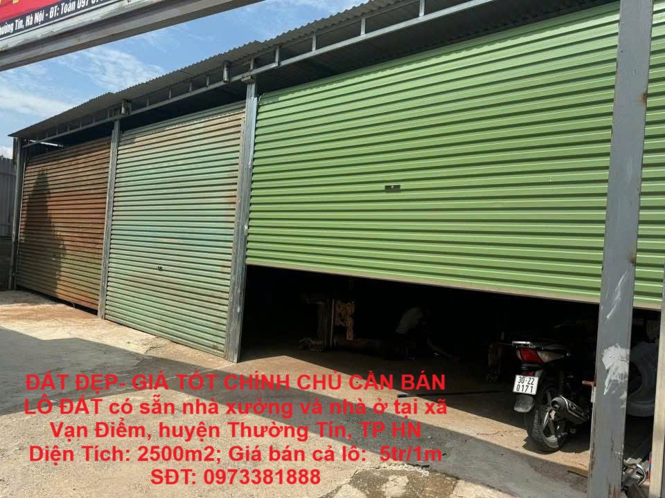 ĐẤT ĐẸP- GIÁ TỐT CHÍNH CHỦ CẦN BÁN LÔ ĐẤT có sẵn nhà xưởng và nhà ở tại huyện Thường Tín, TP Hà Nội - Ảnh chính