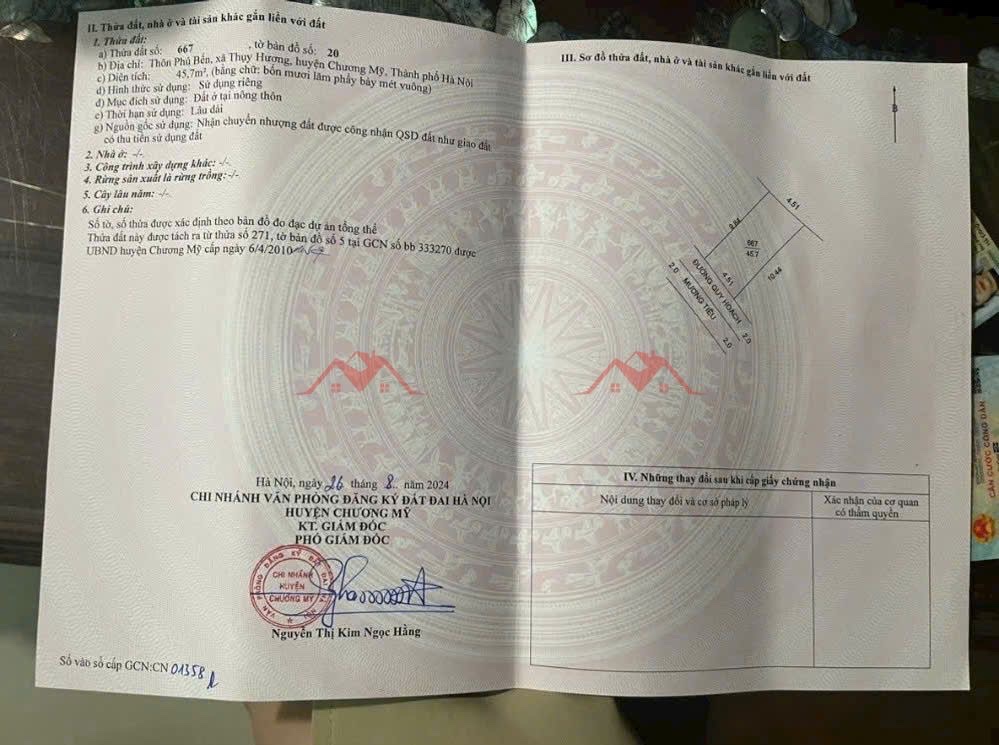 CHÍNH CHỦ BÁN 2 LÔ ĐẤT 45,8M VÀ 45,7M TẠI THỤY HƯƠNG-CHƯƠNG MỸ-HÀ NỘI - Ảnh 4