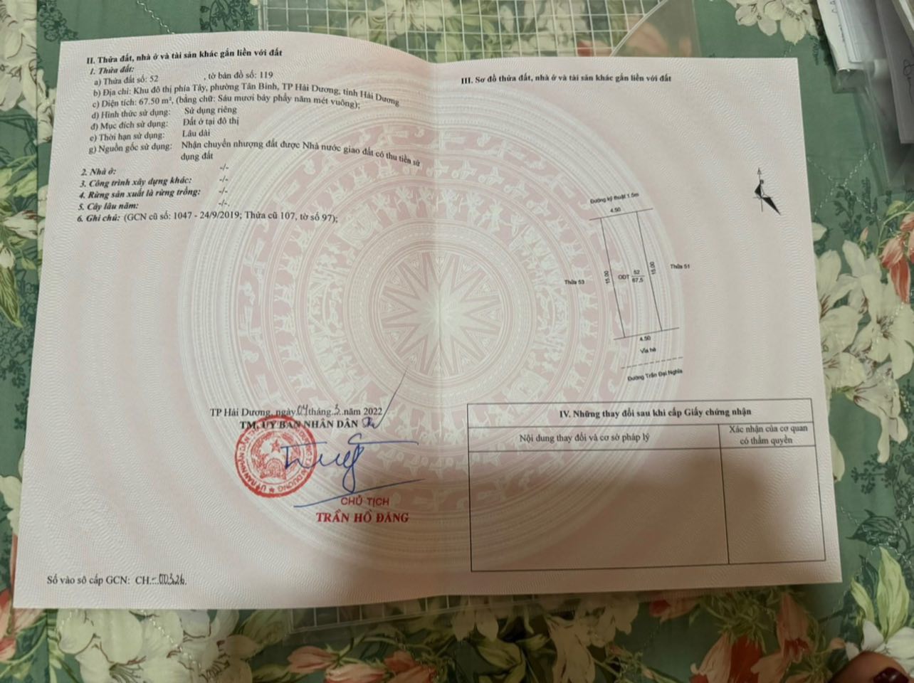 Bán 2 lô đất mặt phố Trần Đại Nghĩa, KĐT An Phú, TP Hải Dương, 67.5m2, mt 4.5m, giá tốt - Ảnh chính
