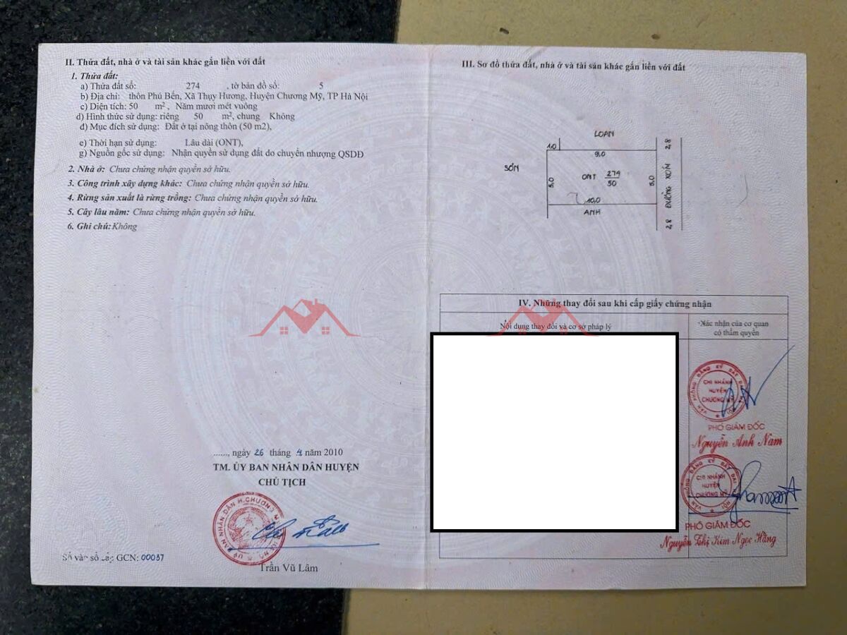CHÍNH CHỦ BÁN LÔ ĐẤT 50M TẠI THỤY HƯƠNG-CHƯƠNG MỸ-HÀ NỘI - Ảnh 4