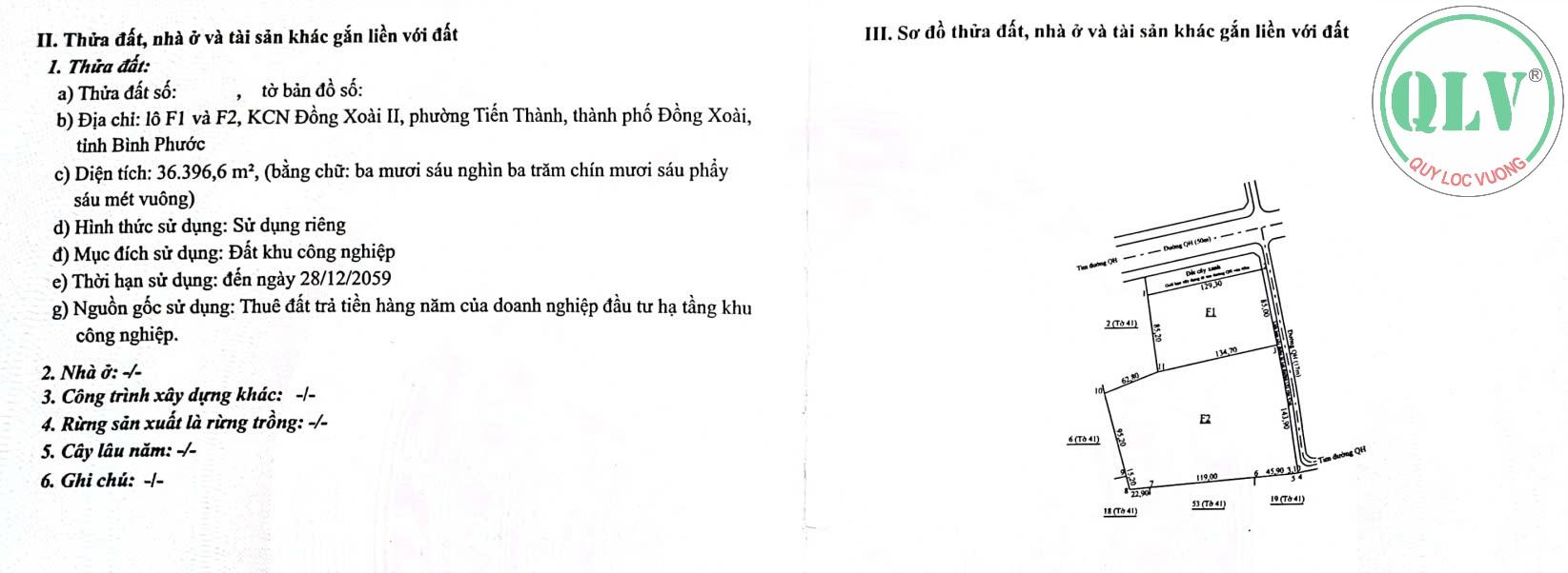 Bán đất trong kcn Đồng Xoài 2, Bình Phước diện tích 36.396m2 vị trí đẹp pháp lý rõ ràng. - Ảnh chính