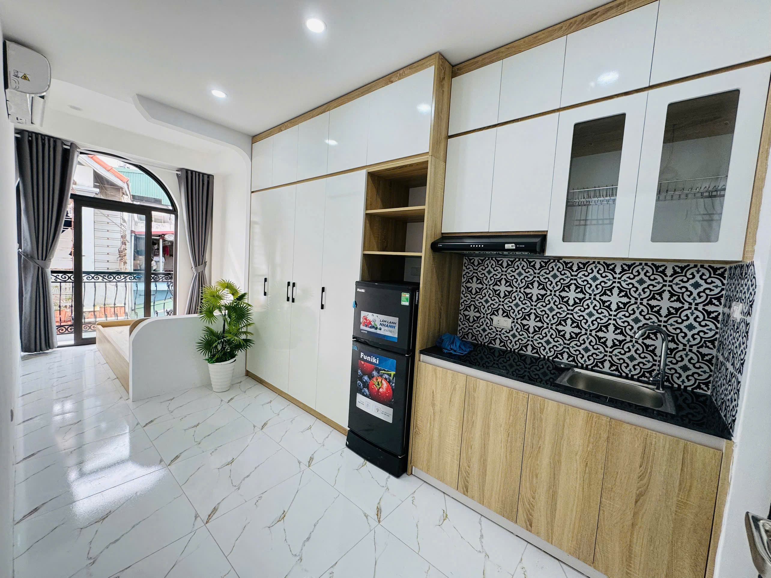(Cực hiếm) Căn hộ Studio và Gác xép 25m2 mới khai trương tại ngõ 197 phố Hoàng Mai - Nội thất đẹp - Ảnh chính