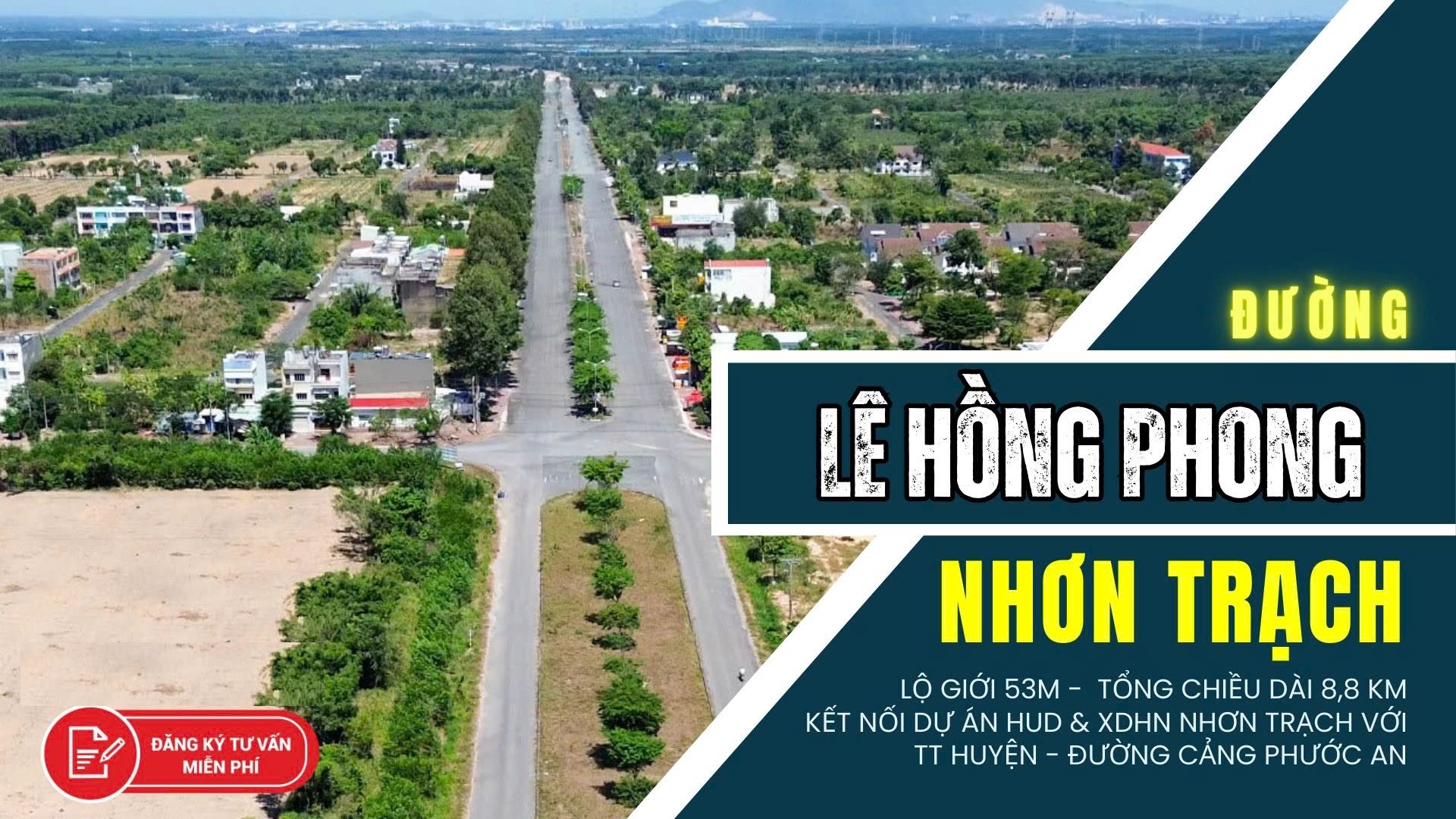 Cần bán 2 nền đất dự án HUD Nhơn Trạch - mặt sau đường Lê Hồng Phong lộ giới 53m. - Ảnh 1