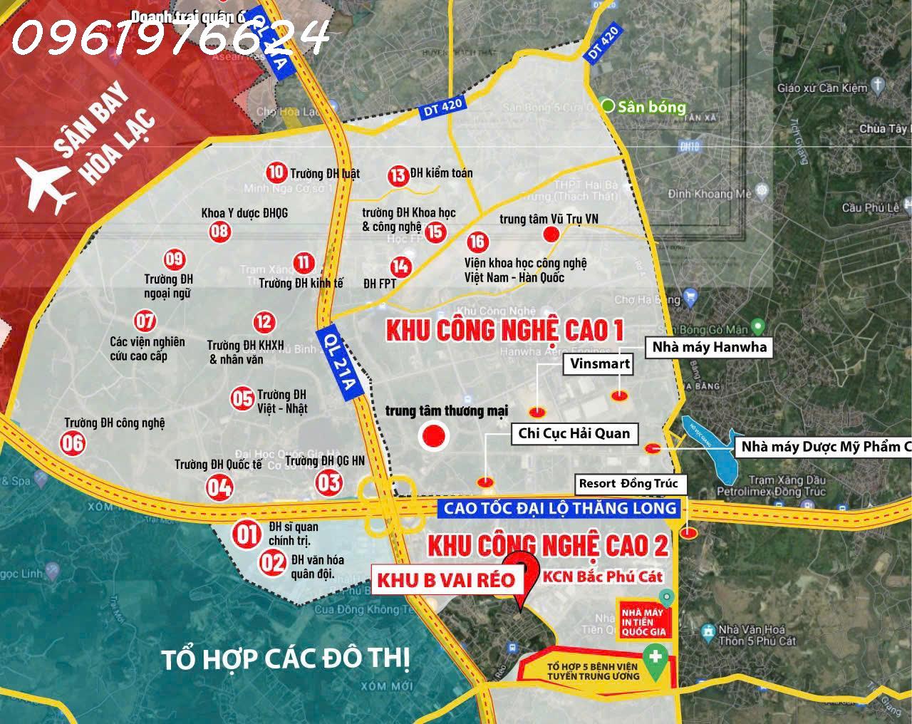 ĐẤT NỀN GIÁ F0, FULL THỔ CƯ TẠI HOÀ LẠC, ĐỐI DIỆN TÁI ĐỊNH CƯ VAI RÉO DIỆN TÍCH TỪ 100M2 - Ảnh chính