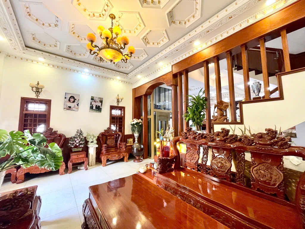 Biệt thự 4 lầu ngang HIẾM 11.5m hẻm 12m Lê Văn Thọ 230m2 tặng full NT xịn T.máy chỉ 35 tỷ. - Ảnh 1