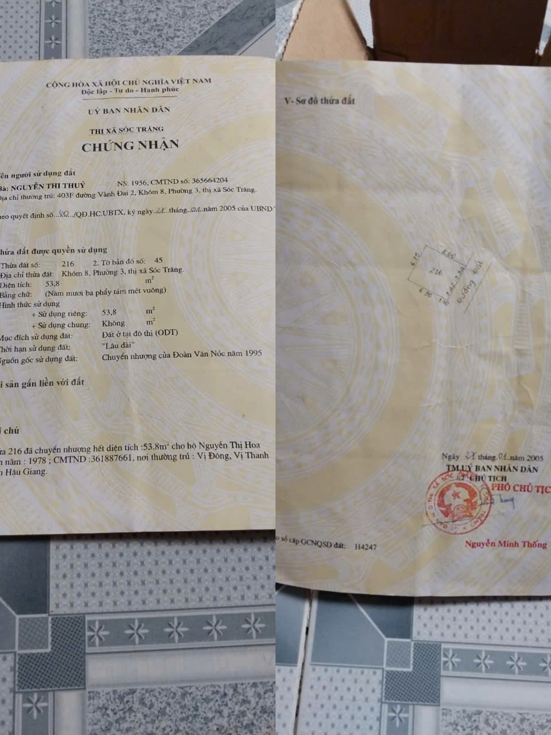 Do Nhu Cầu Không Sử Dụng Bán 02 Căn Nhà Full Thổ Cư Tại Đường Dương Minh Quang, P. 3, TP. Sóc Trăng - Ảnh 3