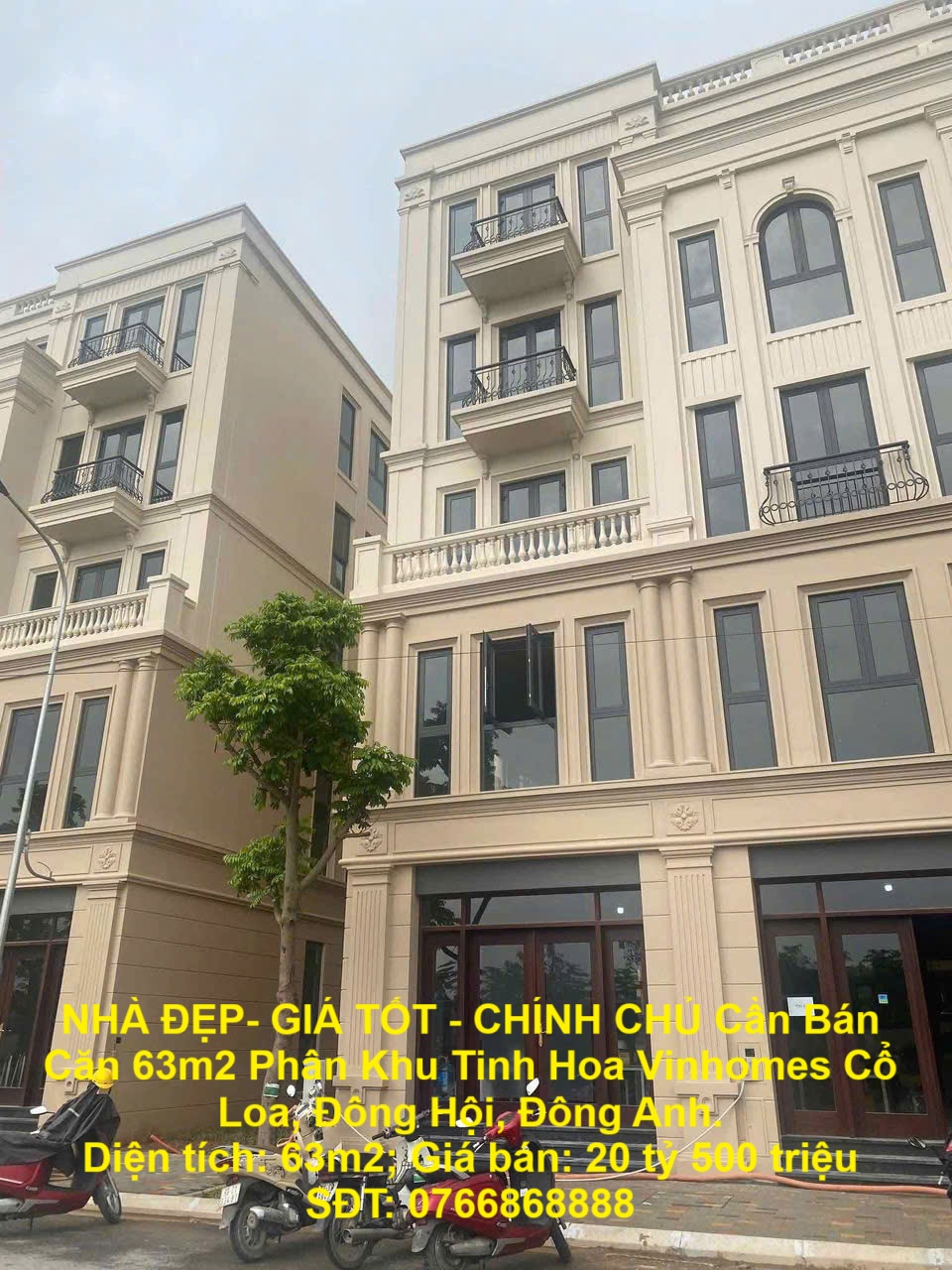 NHÀ ĐẸP- GIÁ TỐT - CHÍNH CHỦ Cần Bán Căn 63m2 Phân Khu Tinh Hoa Vinhomes Cổ Loa, Đông Hội, Đông Anh. - Ảnh chính