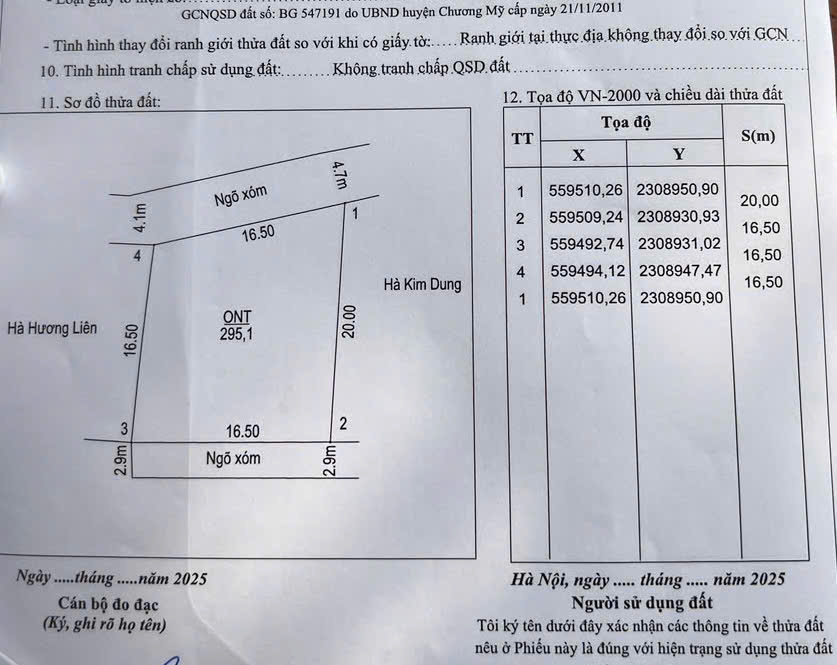 CC cần bán 3 lô đất tại xuân sen thủy xuân tiên chương mỹ hà nội - Ảnh 1