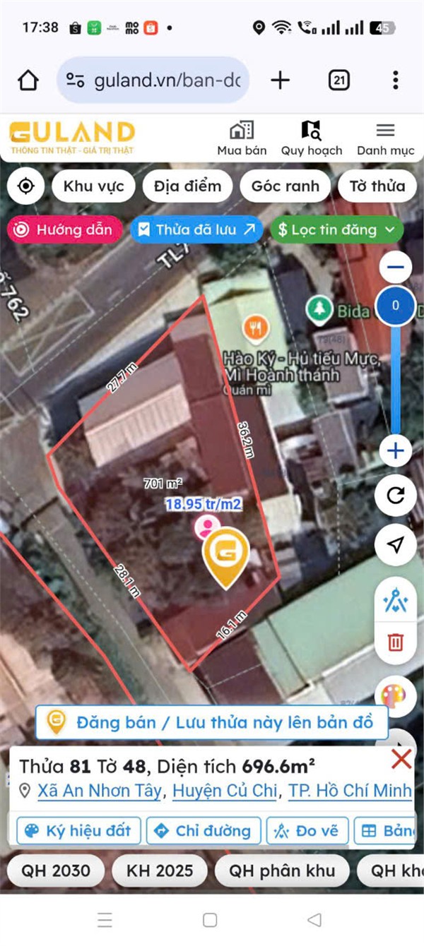 ĐẤT ĐẸP - GIÁ TỐT - Bán GẤP Lô Đất Tiềm Năng TẶNG NHÀ Xã An Nhơn Tây, Củ Chi, HCM - Ảnh 1