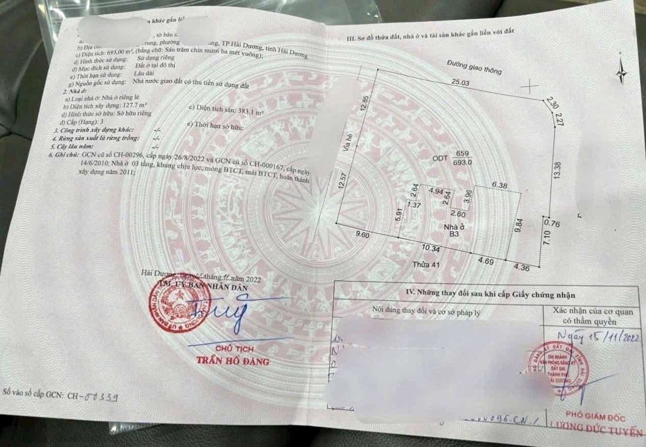 Bán căn biệt thự sân vườn mặt phố phường Quang Trung, TP HD, 693m2, 3 mặt thoáng, giá tốt - Ảnh 3